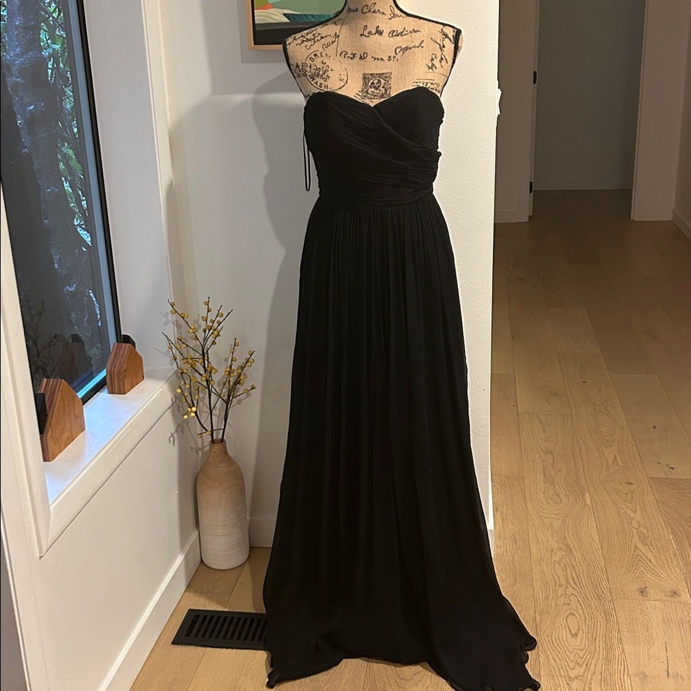 J crew strapless arabelle chiffon bridesmaid dress